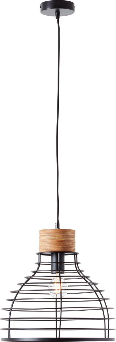 Brilliant Avia – Hängelampe – E27 max. 1 x 40 W – schwarze Holzfarbe