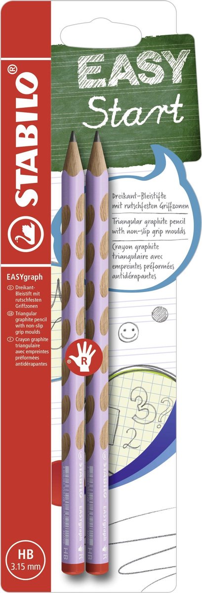 Stabilo Easygraph HB Rechtshänder-Graphitstifte Flieder - 2 Stk.