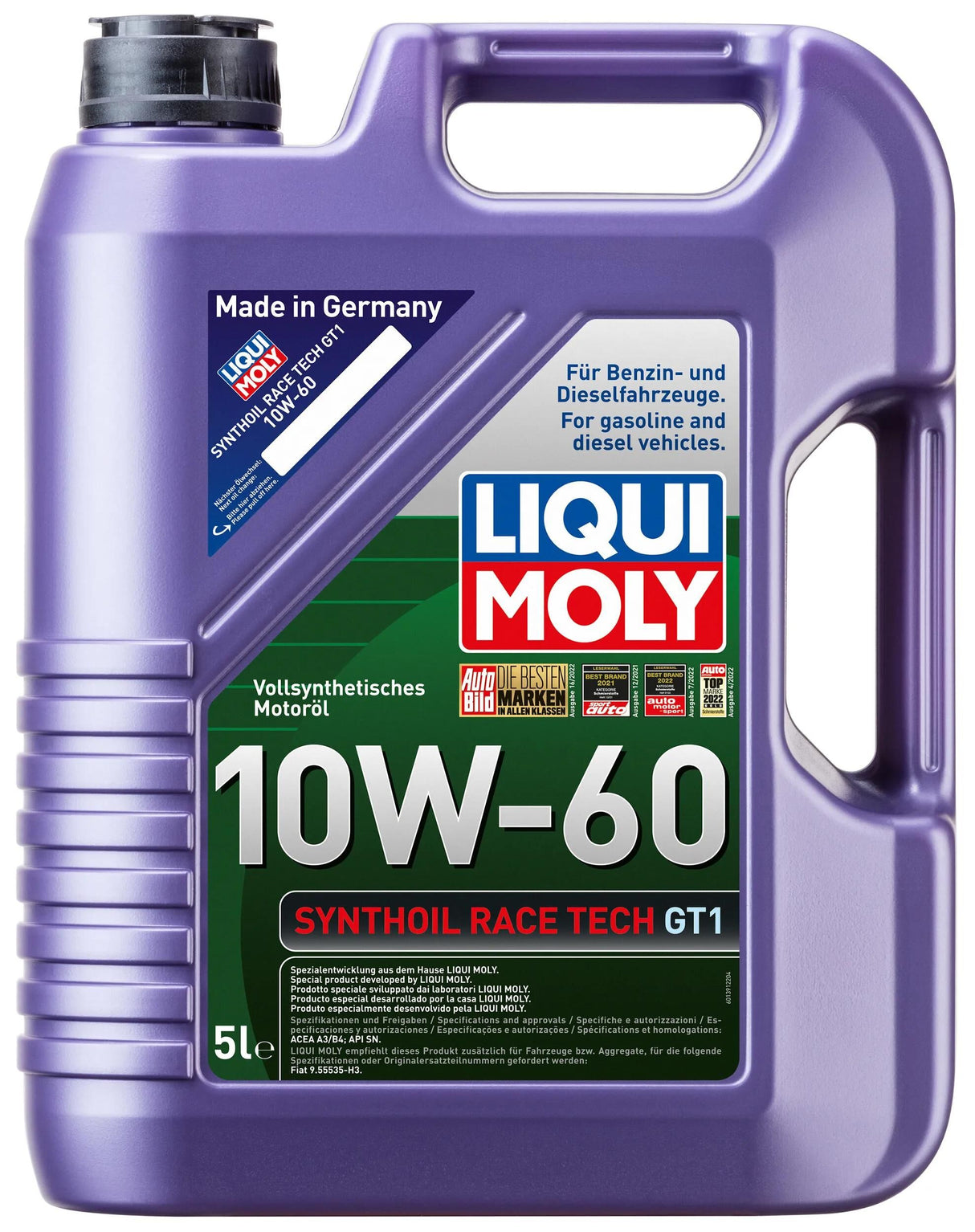 Liqui Moly Motoröl Synthoil Race Tech GT1. Synthoil Race Tech GT1 10w-60 5 ltr.