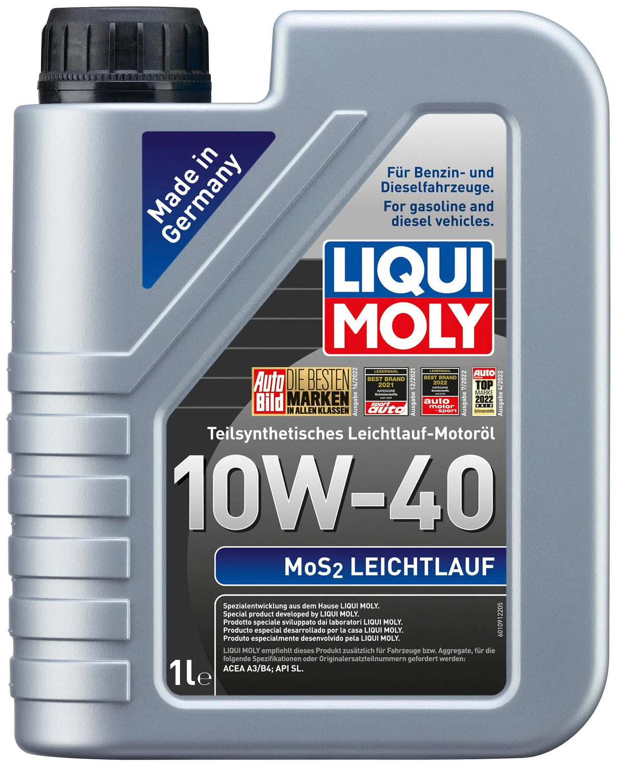 Liqui Moly Motoröl MOS2 Leichtlauf. Mos2-Leichtlauföl 1 l 10w-40hd
