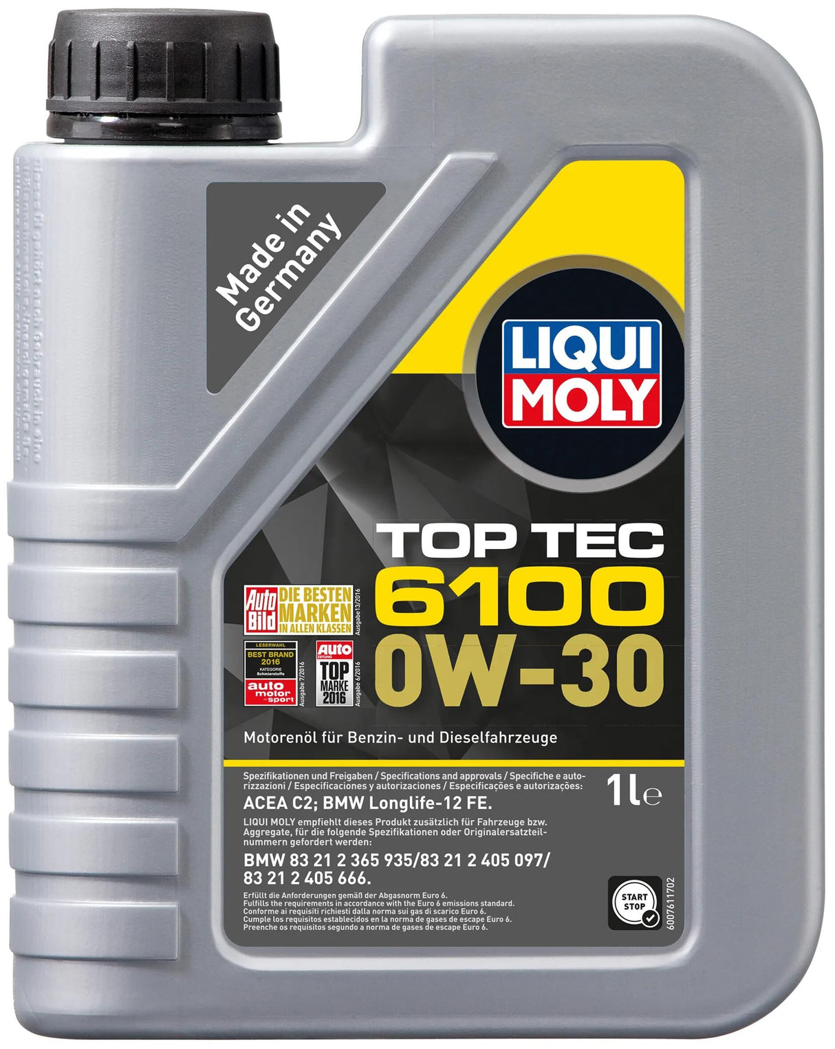 Liqui Moly Motoröl Top Tec 6100. Öl Top Tec 6100 1l 0w-30