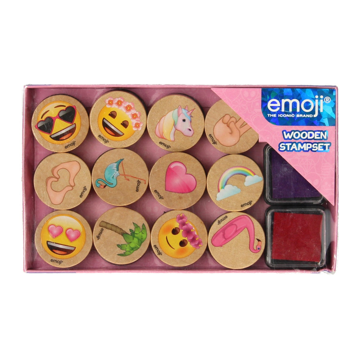 Emoji-Stempelset aus Holz