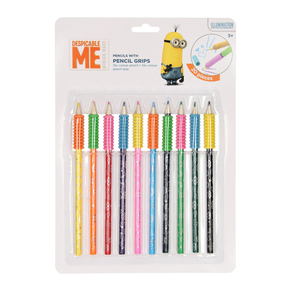 Holz-Buntstifte Minions mit Grip, 10 Stk.