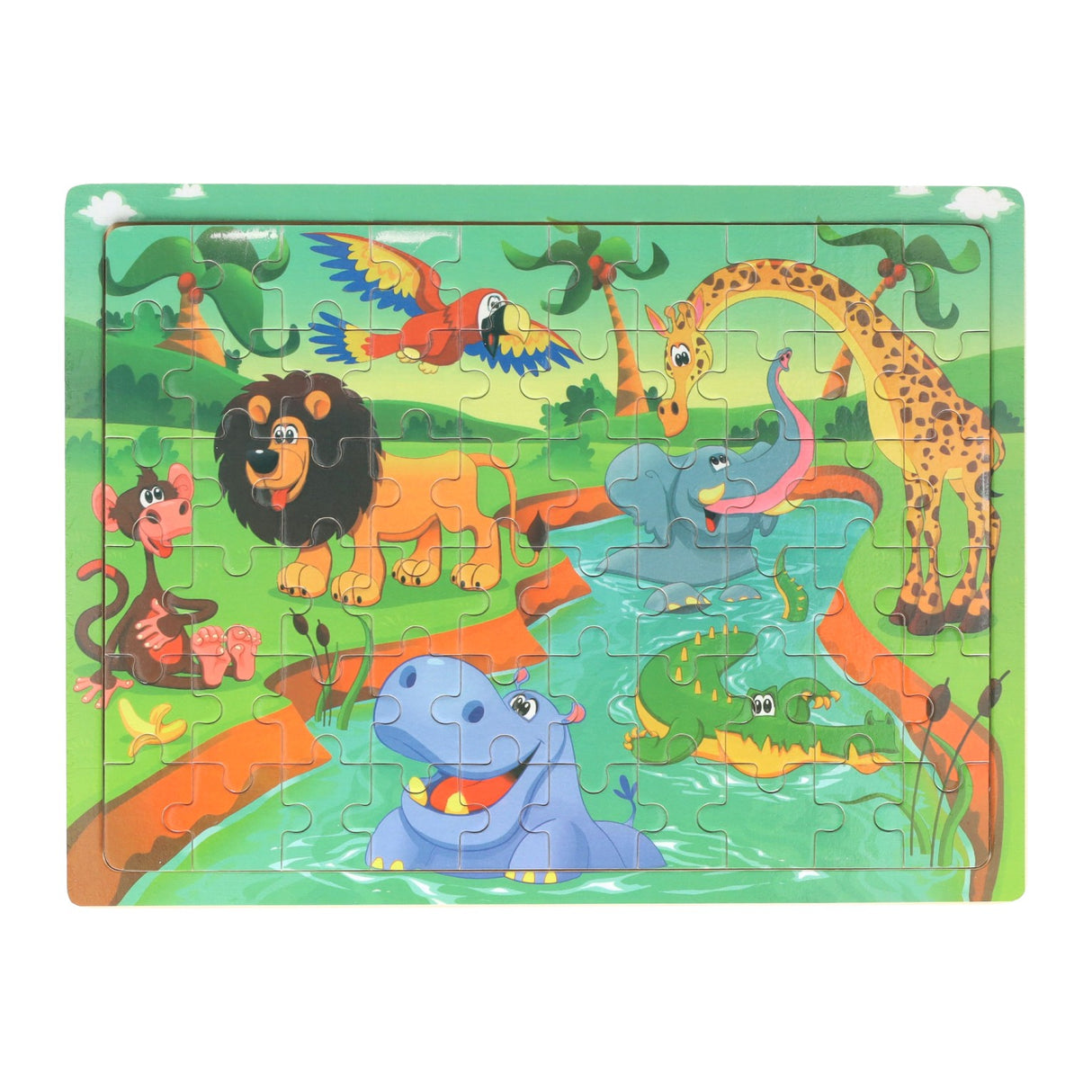 Holzpuzzle Wildtiere, 60 Teile.