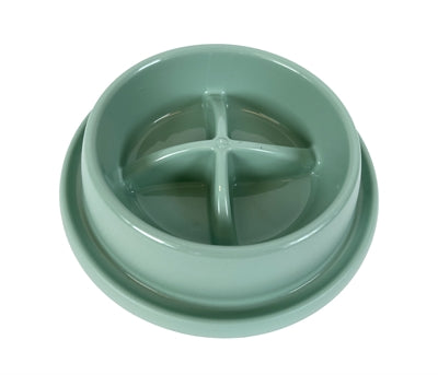 Glückliches Haustier verrückt nach Haustieren, die Eimer Adagio Slow Feeder Sage Green füttern