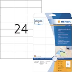 Ohne Markenzeichen, ohne Marke, herma transp. Etiketten 70x37 25 Blatt DIN A4 600 Stück 4685