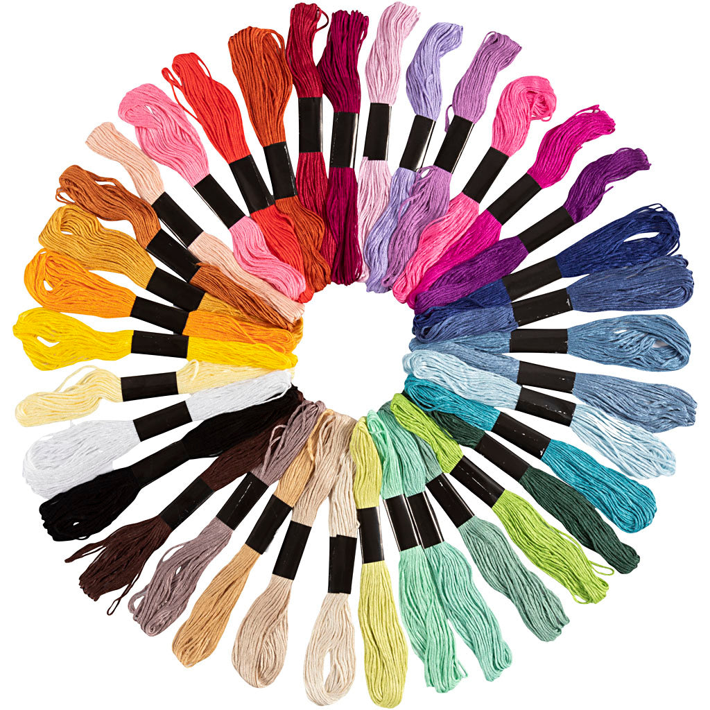 Stickgarn, 42 Farben