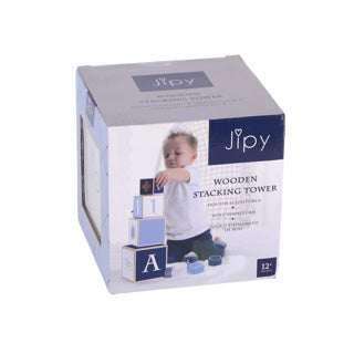 Jipy Stapelturm Holz blau