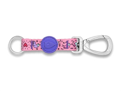 Morso Schlüsselanhänger aus recyceltem, süßem Tweet-Rosa