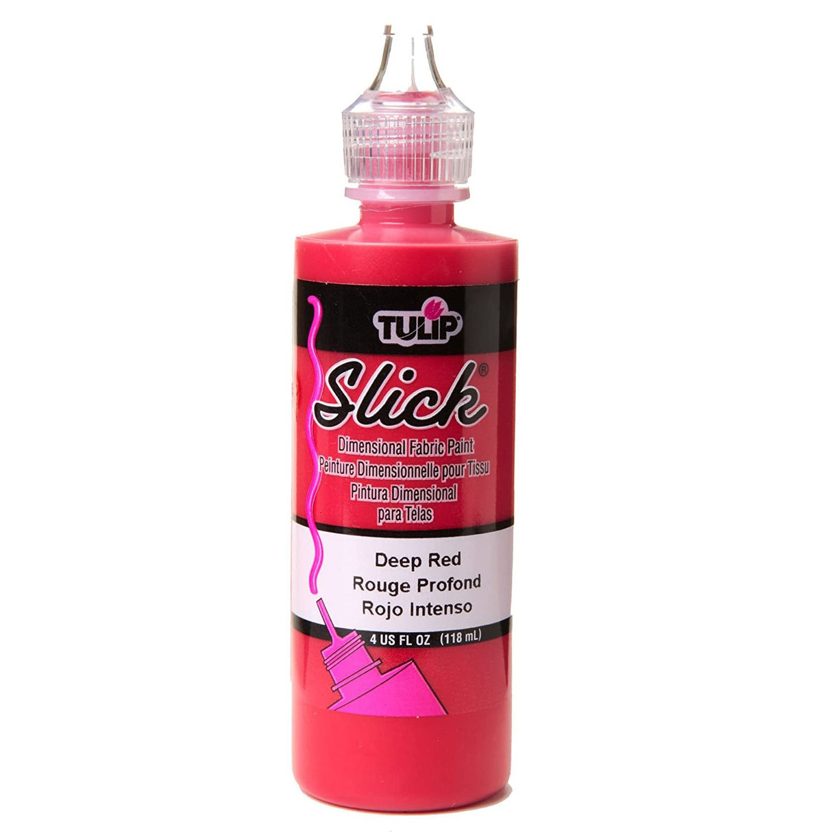 Tulip • dimensionale Stofffarbe, tiefrot, 118 ml