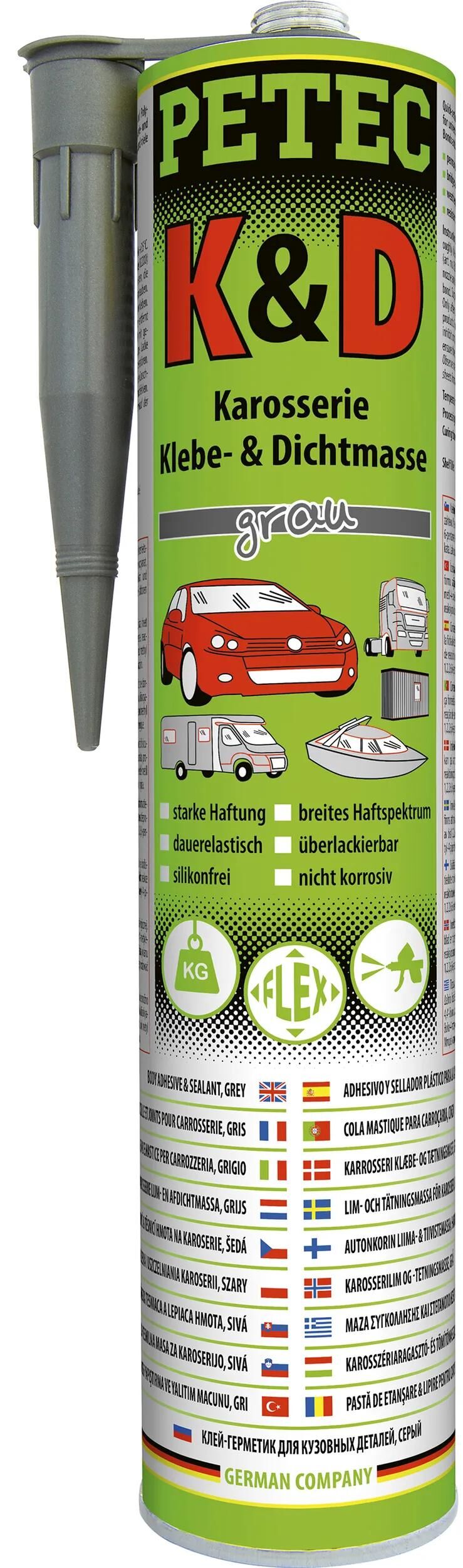 Petec Dichtstoff Karosserieversiegelung 310 ml grau