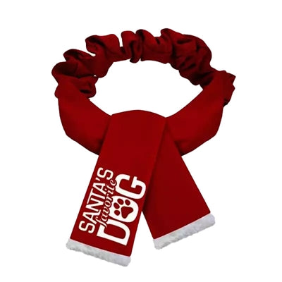 Plenty Gifts Weihnachtsschal Weihnachtsmanns Lieblingshund rot