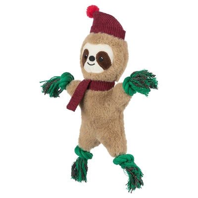 Trixie Weihnachts-Faultier-Plüsch-Zahnseide-Seil