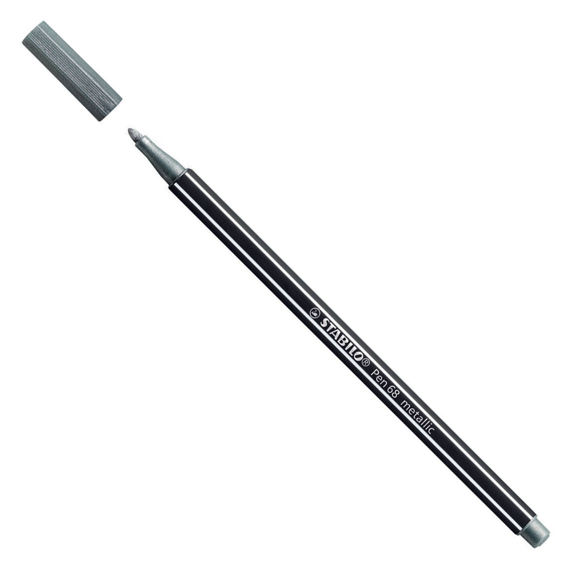 Stabilo Pen 68 Metallic-Filzstift - Silber (68 805)