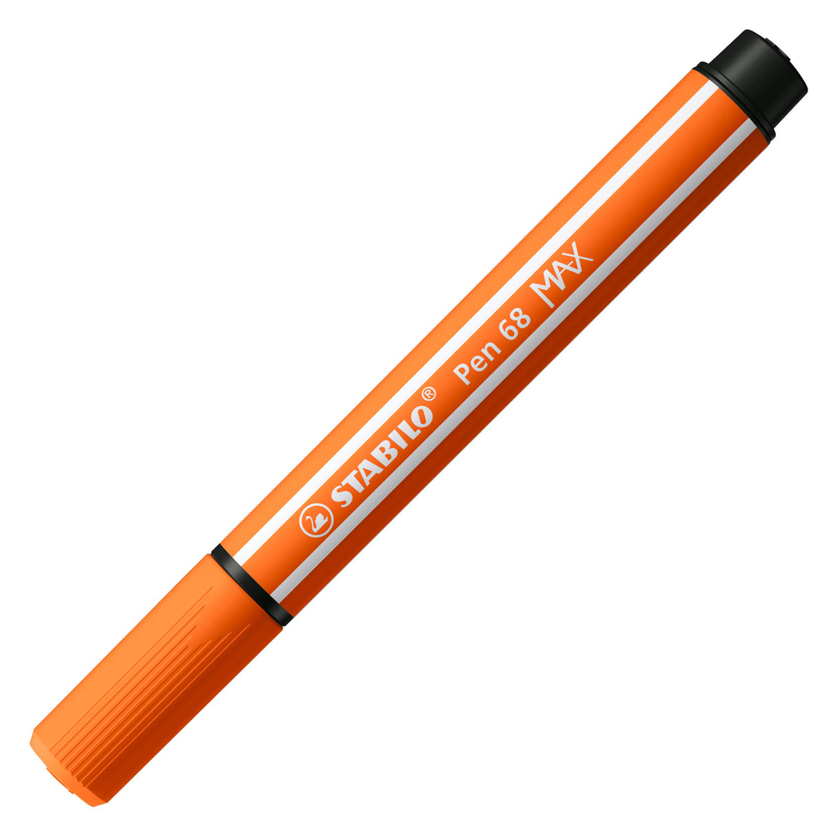 Stabilo Pen 68 max – Filzstift mit dicker Keilspitze – helles Zinnoberrot
