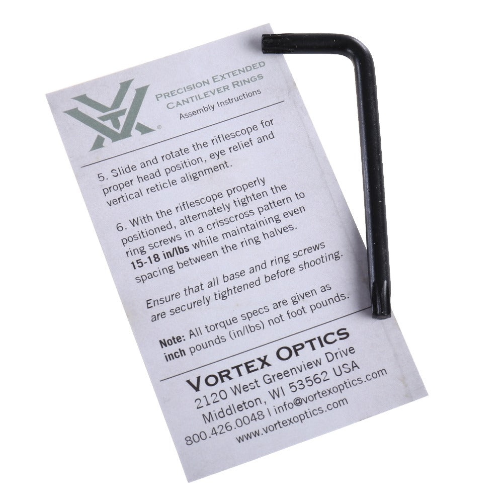 Vortex Precision Extended Cantilever 34 mm 20 MOA
