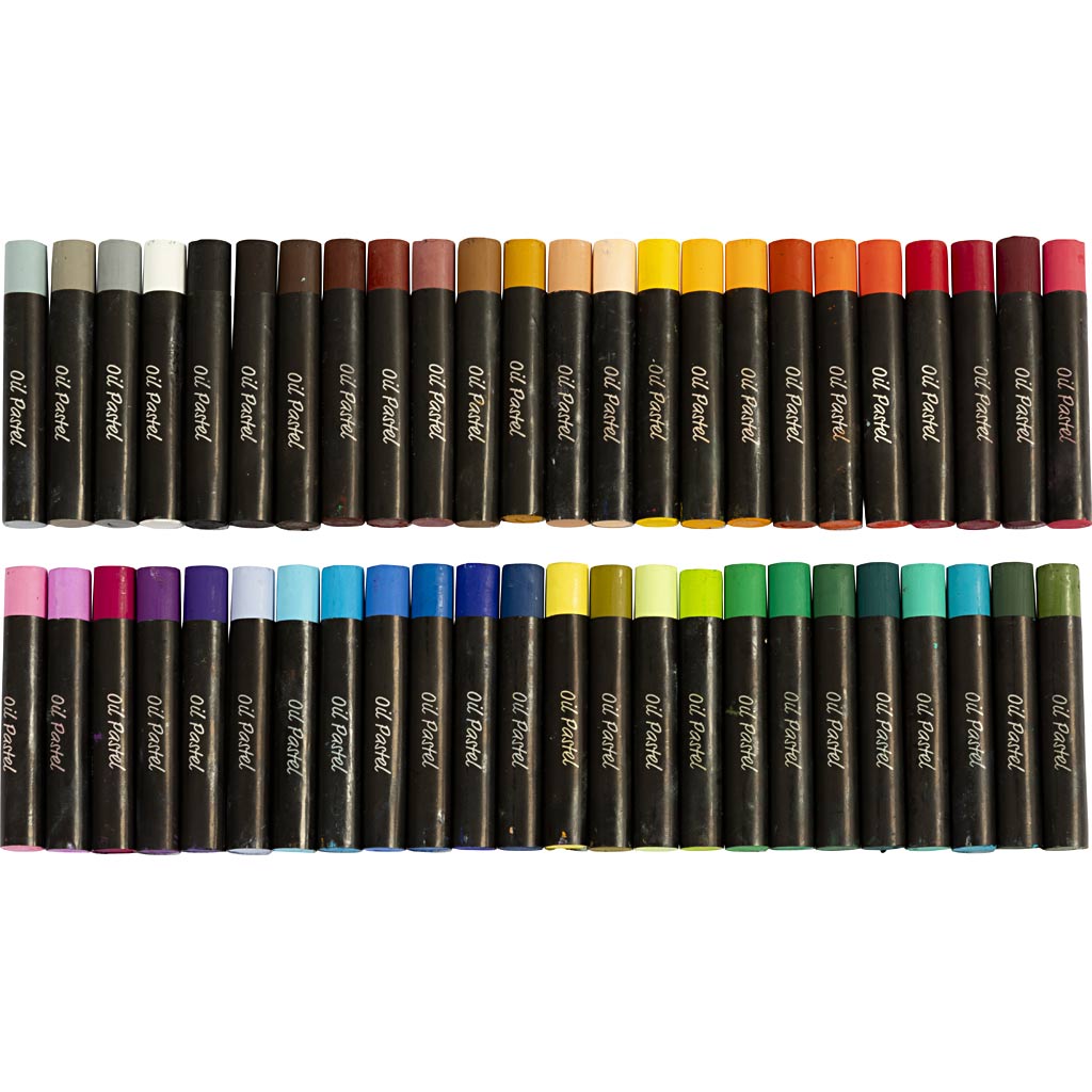 Creativ Company Ölpastelle, L: 7 cm, Stärke 11 mm, verschiedene Farben, 48 Stück 1 Box