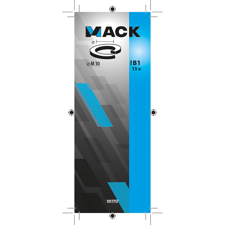 Mack 1017757 - veerring staal verzinkt 15 st m 10 | 10 stuks