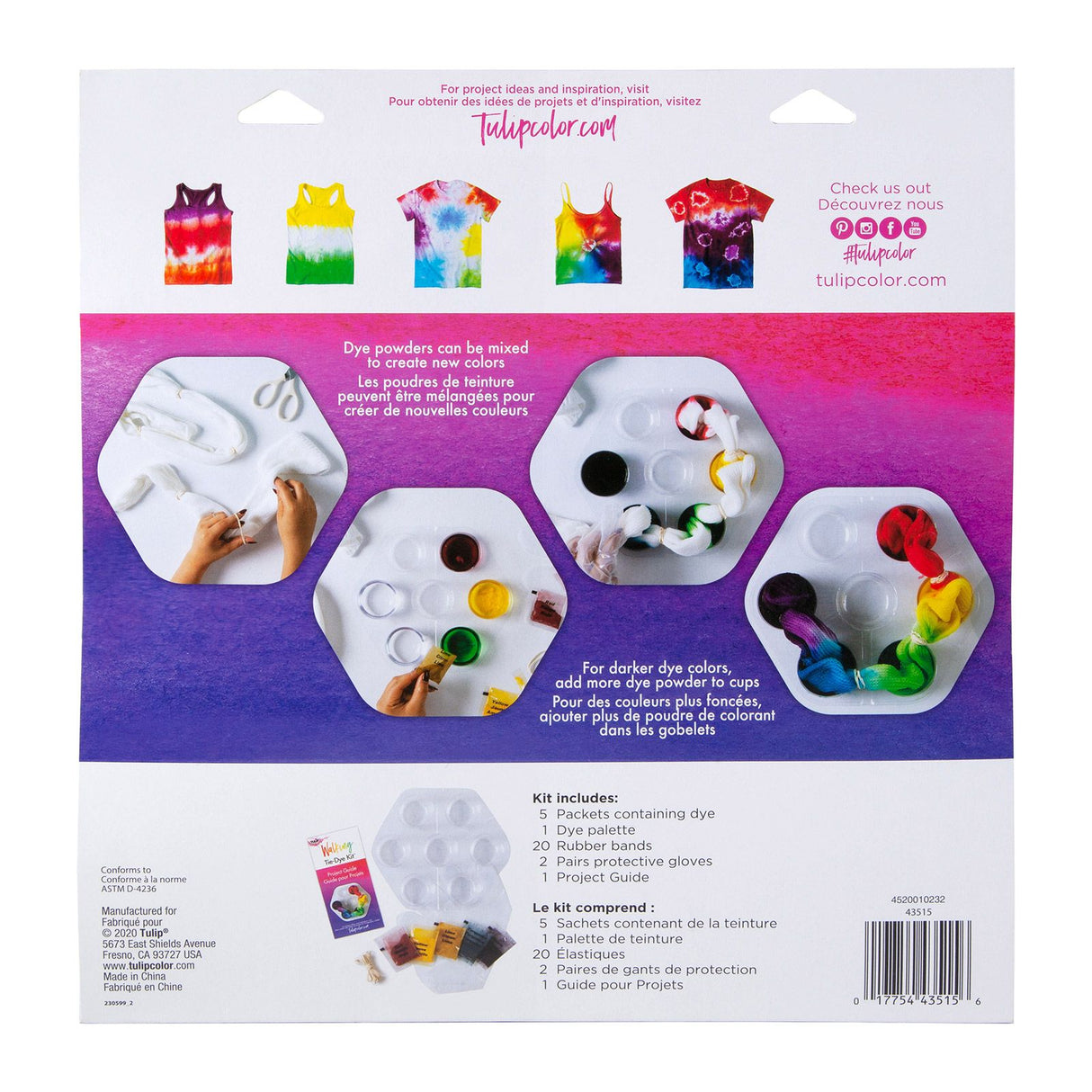 Tulpe One-Step Tie-Dye Tulpe • Tie-Dye-Misch- und Mischset 5 Farben