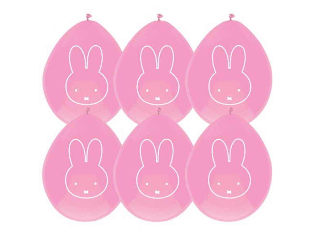 Luftballons Miffy Pink, 6st.
