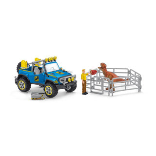 Schleich 41464 Geländewagen mit Dino-Außenposten