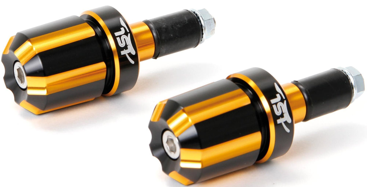 Lsl-Lenkerende mit Doppeldise. Lenkerstopfen Alu sw go