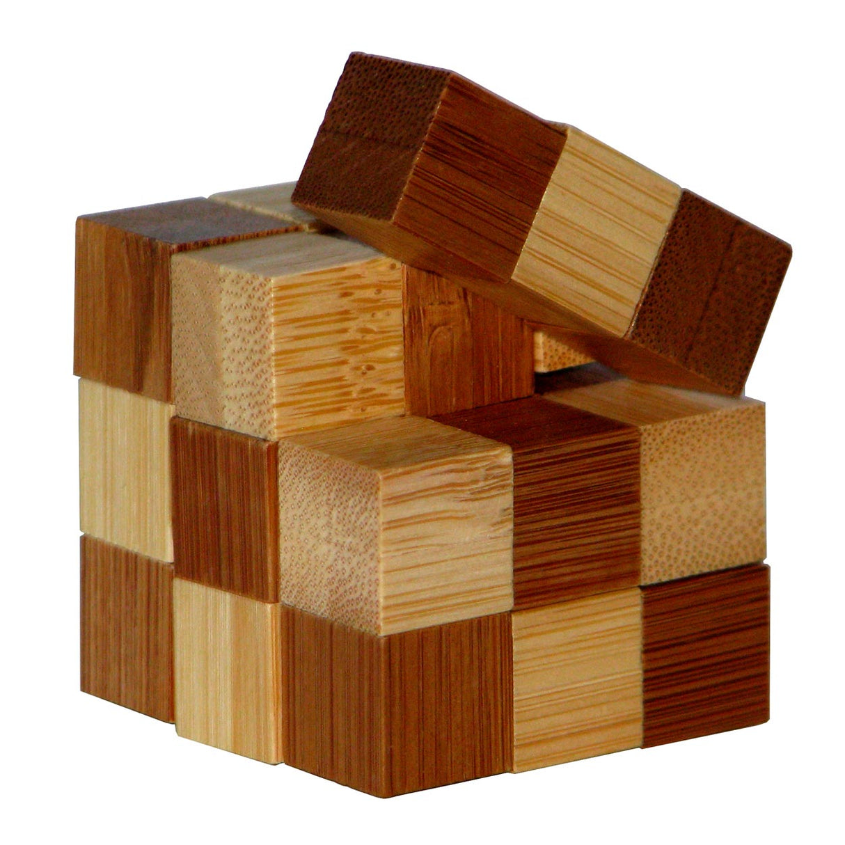 Eureka 3D-Bambus-Gehirnpuzzle Schlangenwürfel **