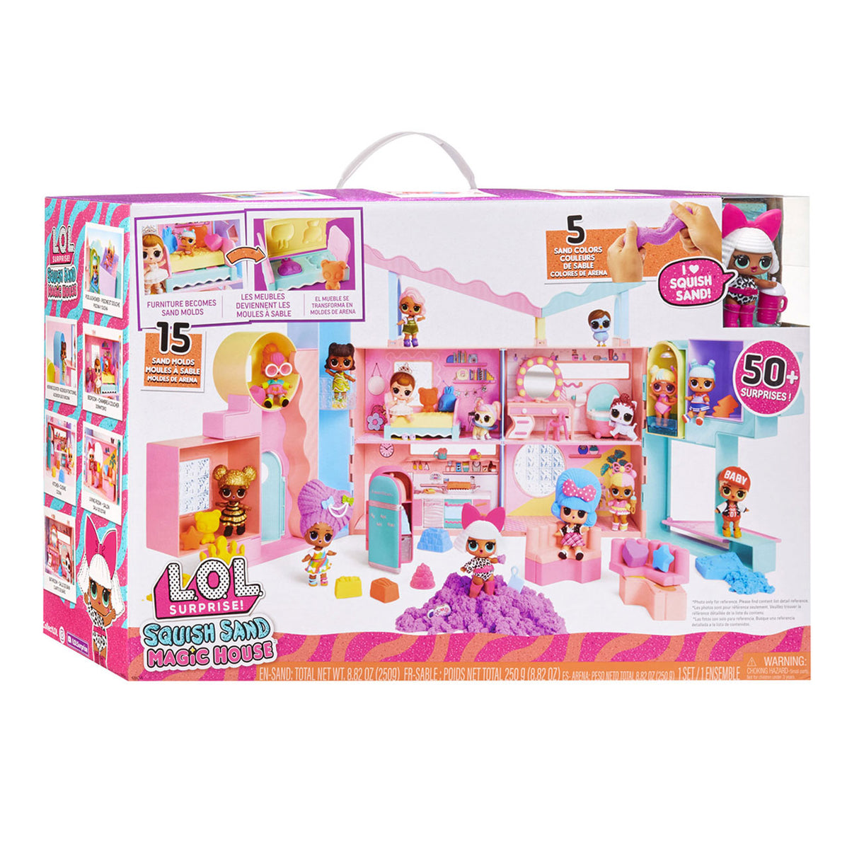 Lol. Überraschungs-Squish-Sand-Magic-House-Spielset