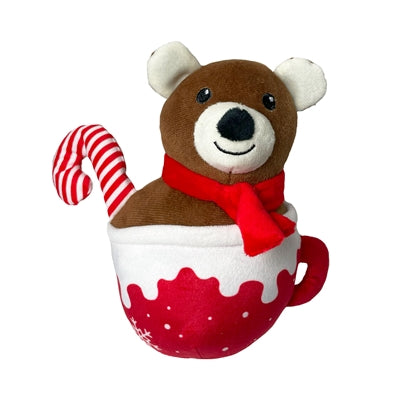 Fröhlicher Haustier-Weihnachtsbecherbär