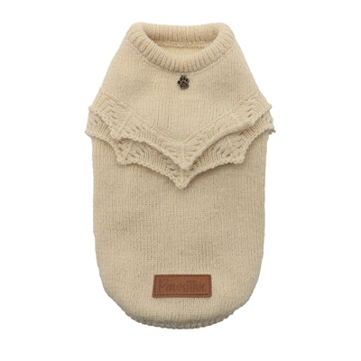 Croci Hundepullover Homy Rüschencreme