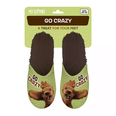 Slipper Go Crazy Grün Braun