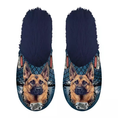 Slipper Deutscher Schäferhund dunkelblau