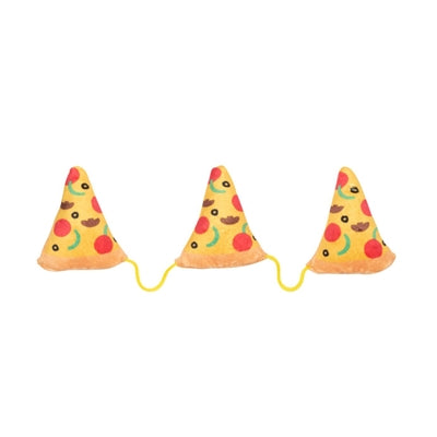 Fuzzyard 3 Pizzastücke am Seil mit Katzenminzenplüsch