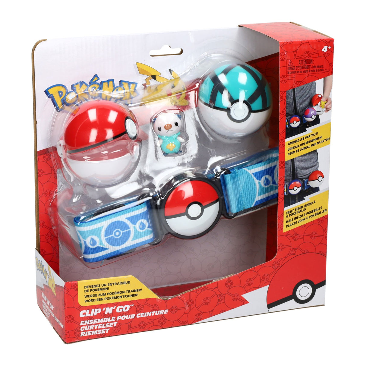 Jazwares Pokémon Clip n Go mit Gürtelspielset Oshawott