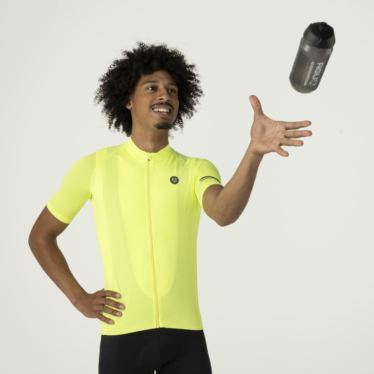 Core fietsshirt ss essential heren yellow neon