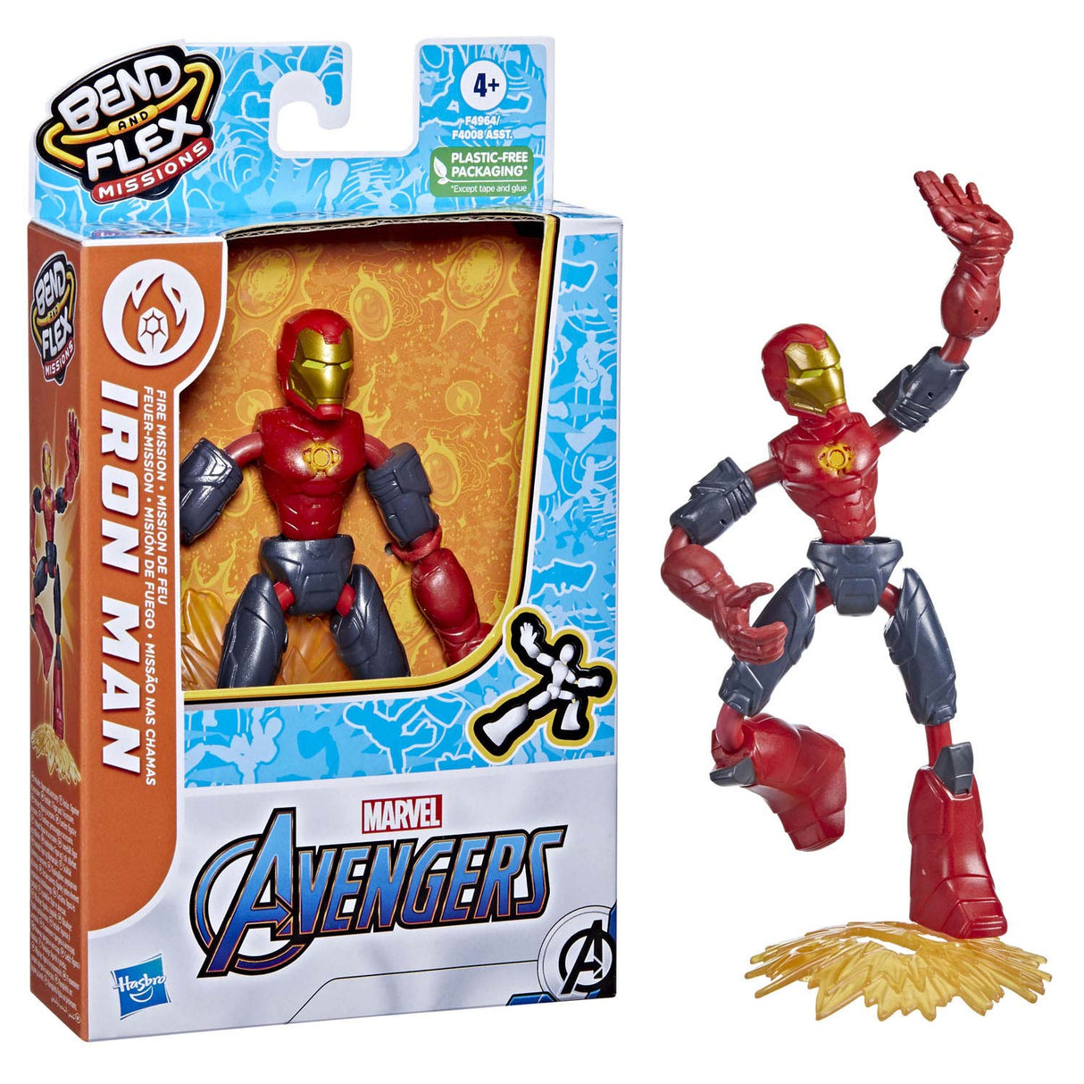 Hasbro Avengers Bend und Flex Fire Mission