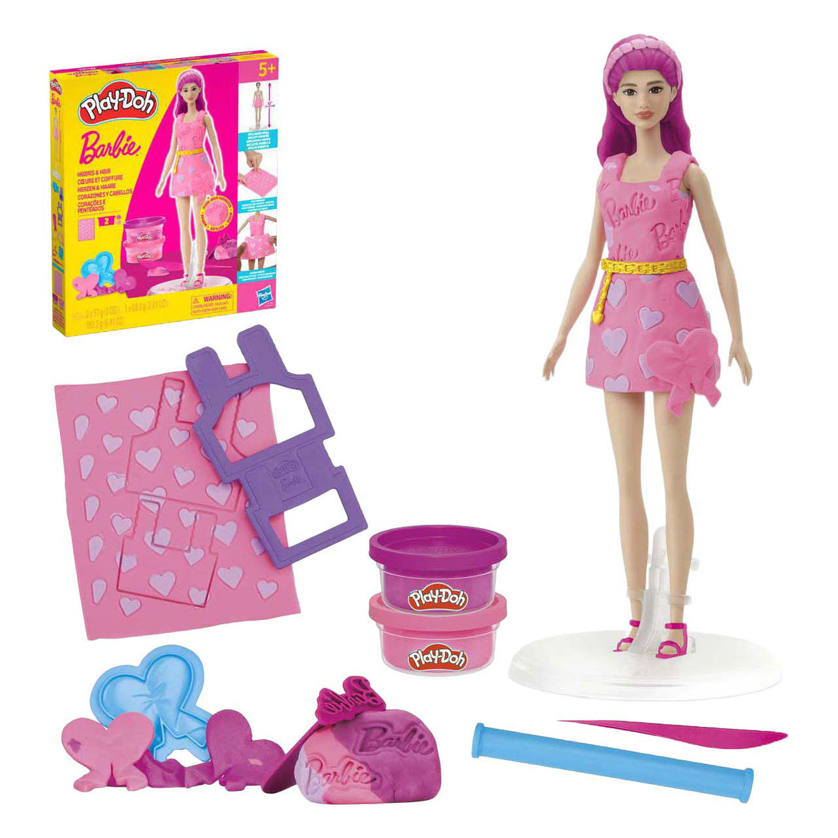 Spielen Sie Doh Barbie mit Herzen und Haaren