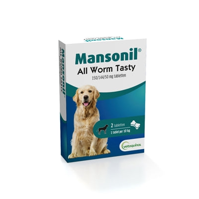 Mansonil Hunde alle Wurm schmackhaften Tabletten