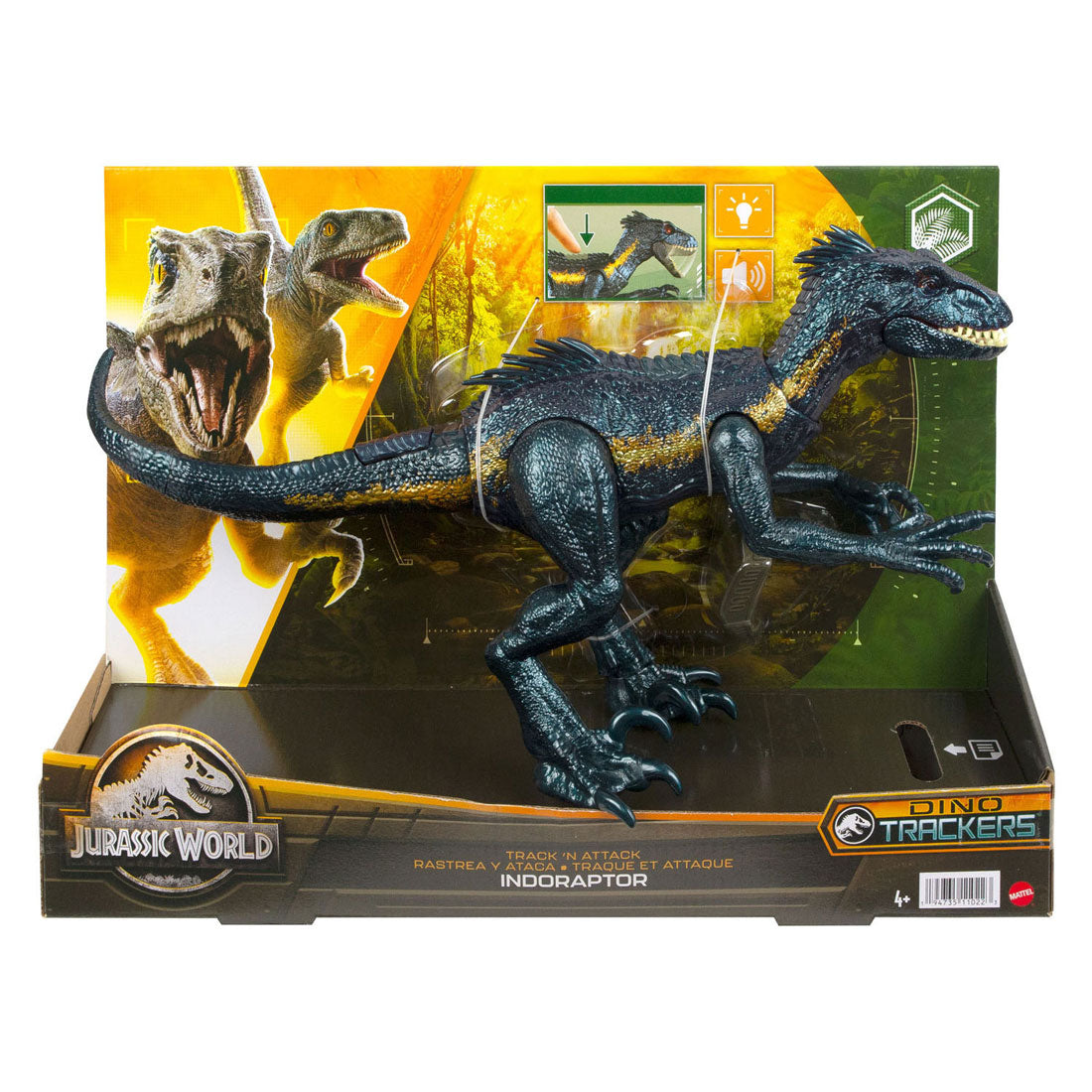 Mattel Jurassic World Track n Angriff Indorraptor Dino Play Figur