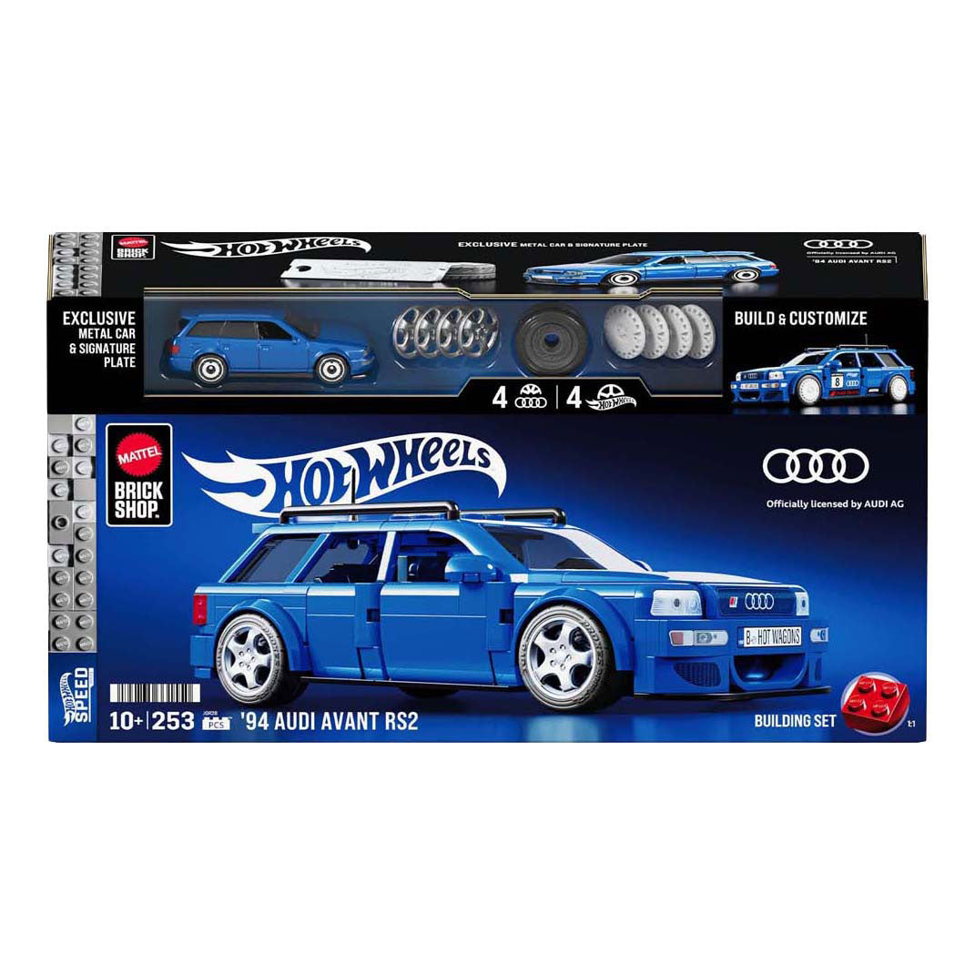 Mattel brick shop hot wheels speed series - '94 audi avant rs2 - construction toys - 252 parts