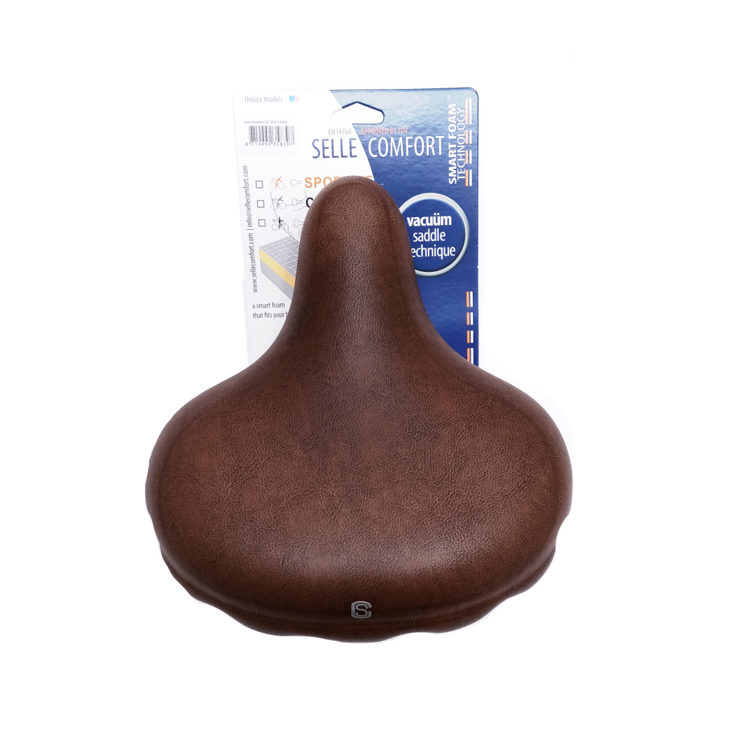 Selle Komfortsattel Retro XL braun. mit Smart-Foam-Technologie, ohne Schlinge