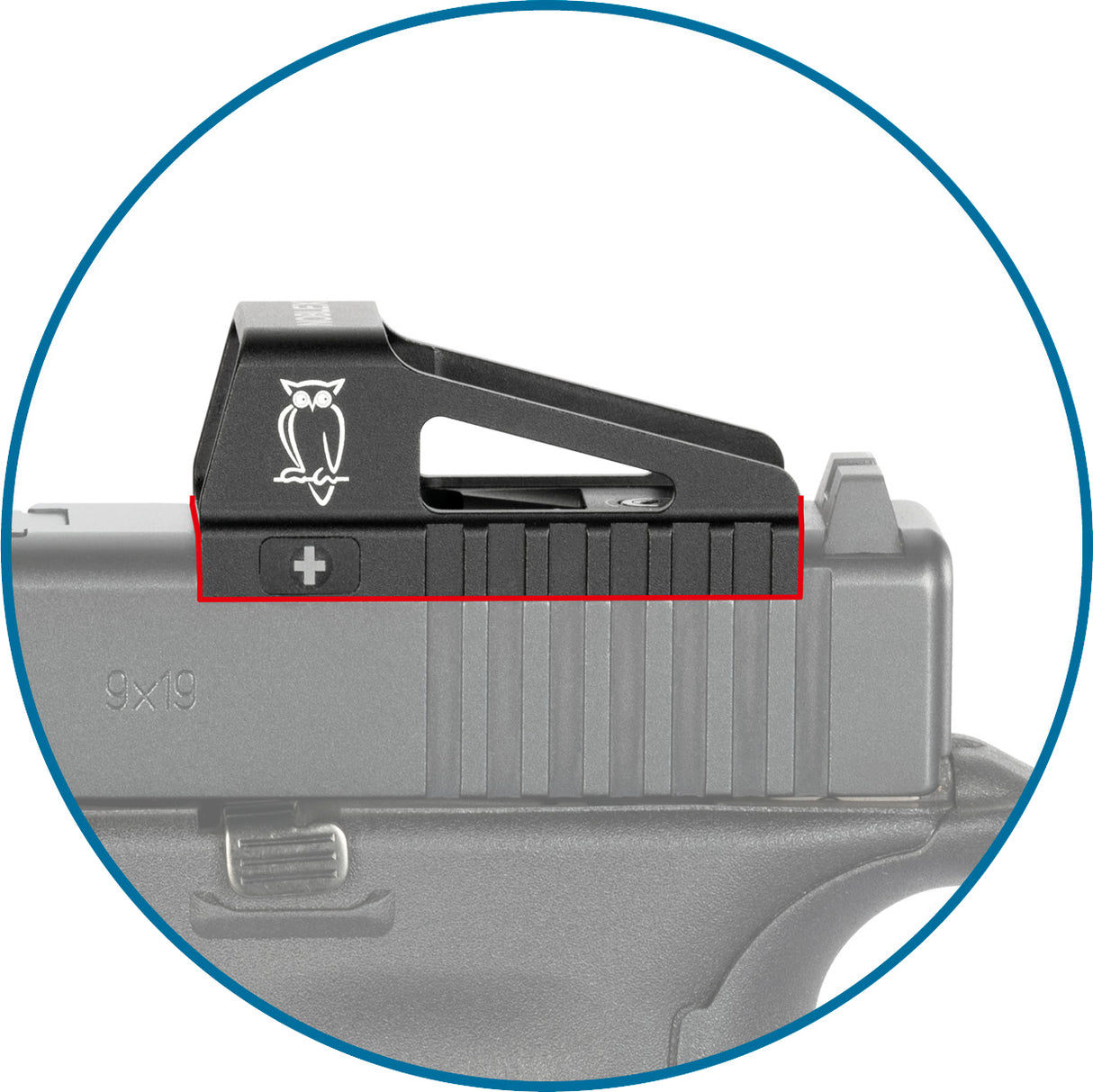 Noblex e-optics noblex red dot nv 1x23 os für glock mos (4,0 moa)