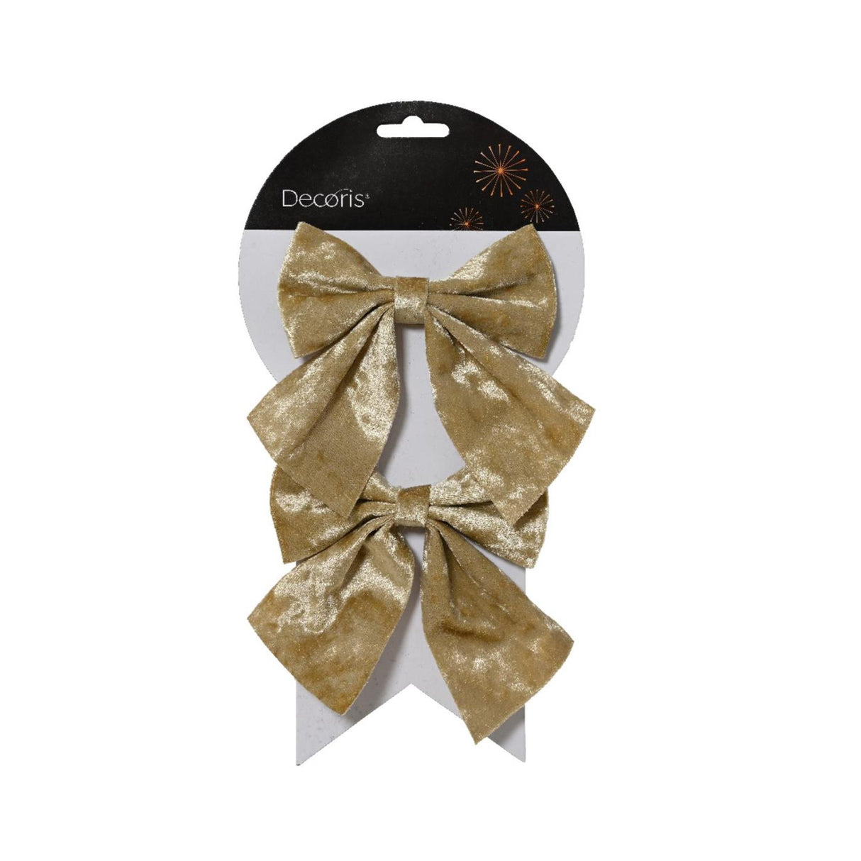 Decoris strik goud set van 2 stuks 12x13cm