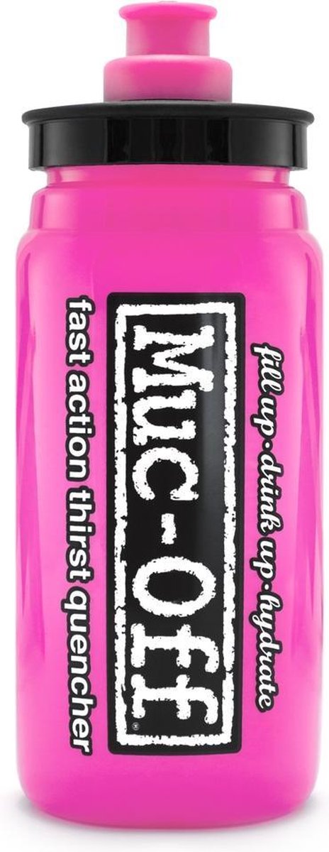 Muc-Off Muc Off, Schmier-Pflegemittel, Elite Custom Fly Wasserflasche 550 ml (neu), einzeln, Farbe: Pink