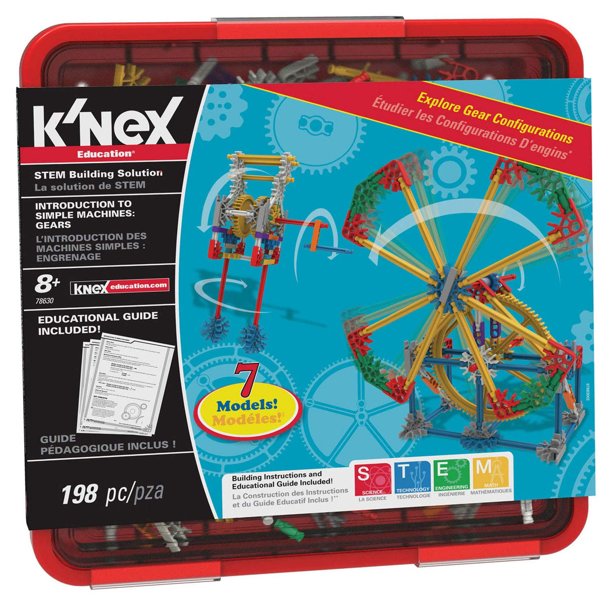 K'nex-Baukasten Einführung in einfache Maschinen, Zahnräder, 198-tlg.