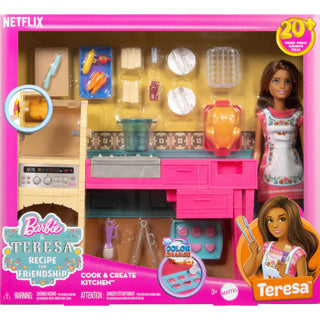 Barbie-Familienpuppe Teresa, Rezept für Freundschaft und Küchenspielset