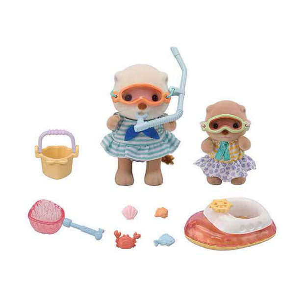 Sylvanian Family 5804 Sea Otter Sisters Spritziges Schnorchelset