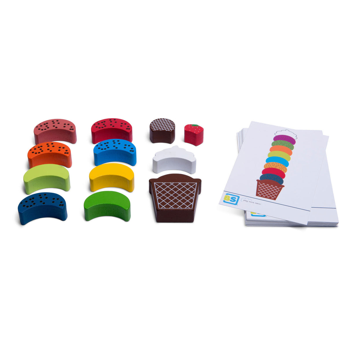 Bs Toys Ice Cream Creations Holz – Balance- und Stapelspiel