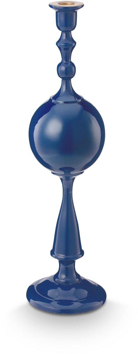 Pip studio kandelaar sphere - kaarsenhouder van metaal - navy - 44cm
