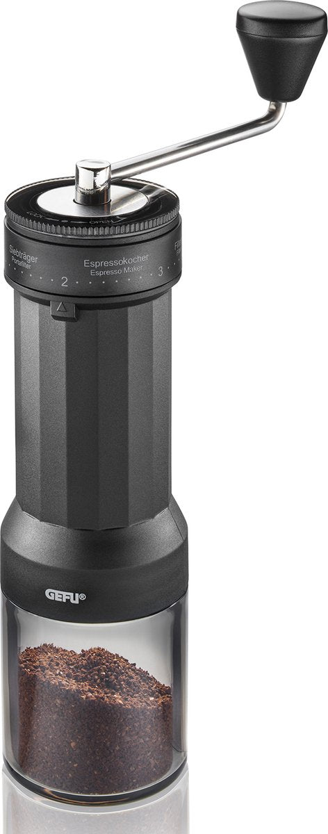 Gefu Loco Kaffeemühle – manuell – einstellbarer Mahlgrad – Keramikmahlwerk